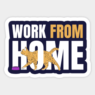 Work From Home Cat Sticker